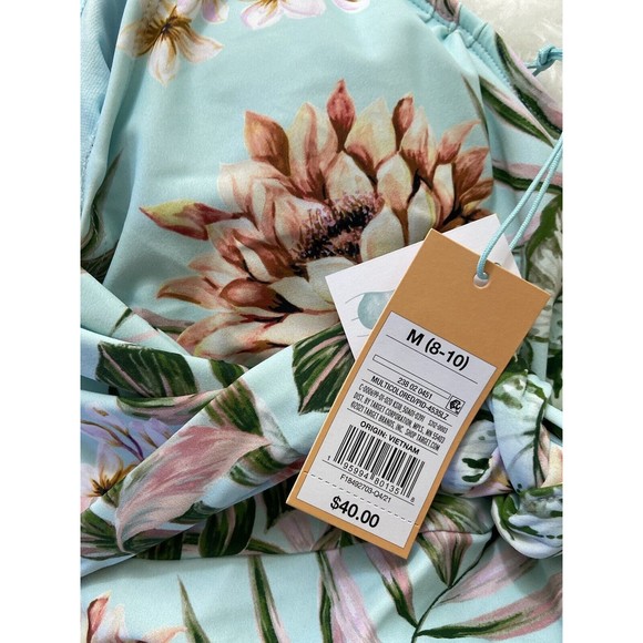 Kona Sol Medium 8/10 Floral High Coverage Swimsuit NWT - Picture 4 of 4